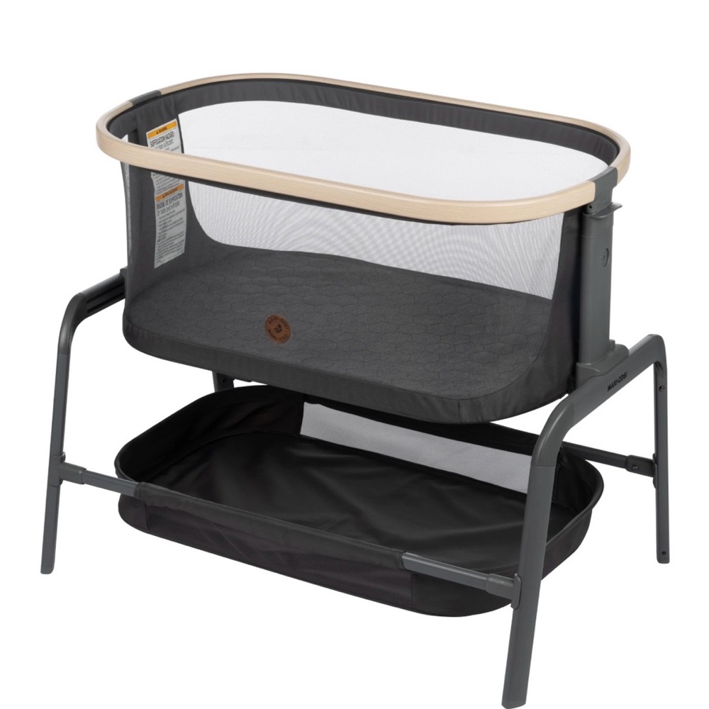 Maxi Cosi graphite Baby Bassinet with Storage